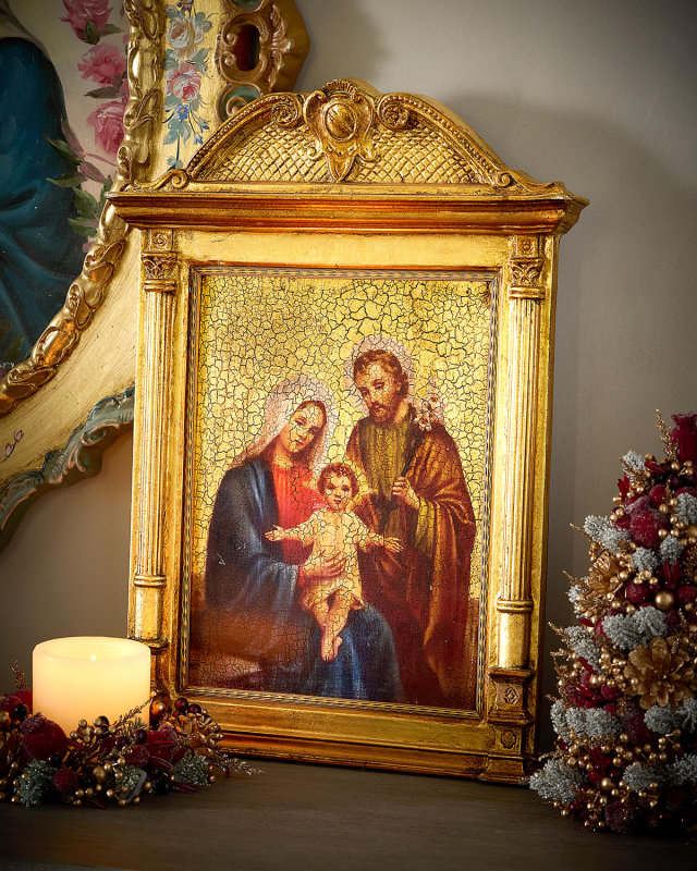 Holy Family Print with Tabernacle Frame